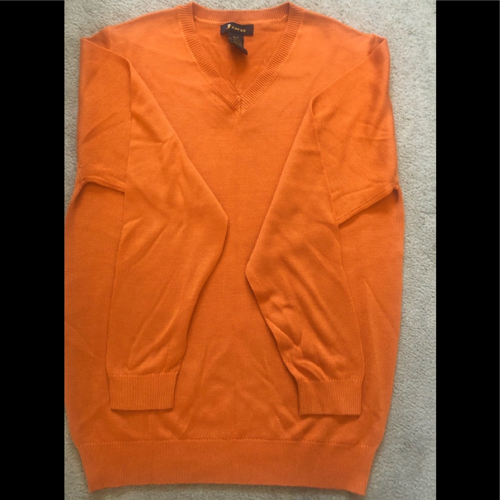 New Fink V neck long sleeve sweater Orange size M